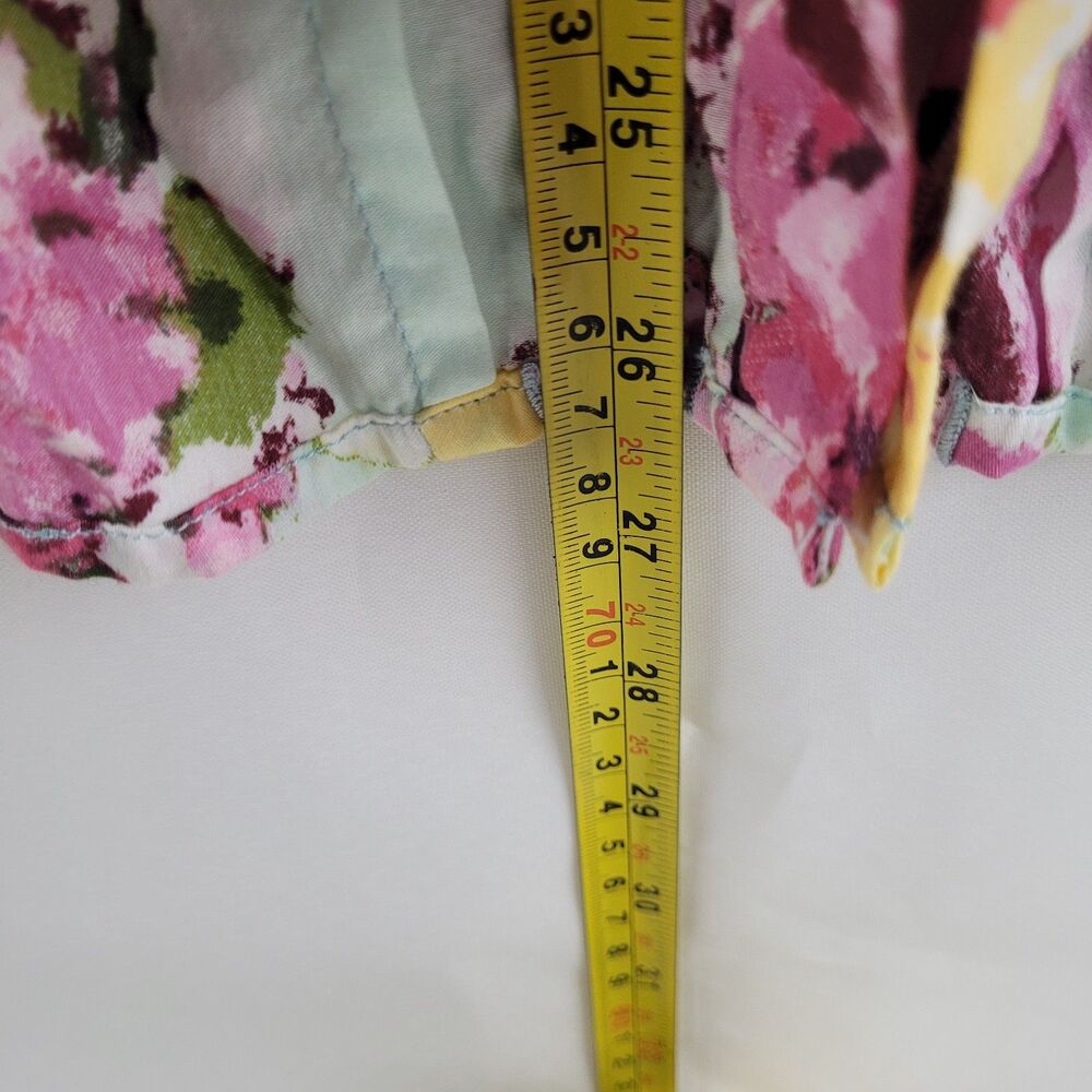 Sunset Rd sleeveless floral button-up blouse Sz 14 - Picture 4 of 4